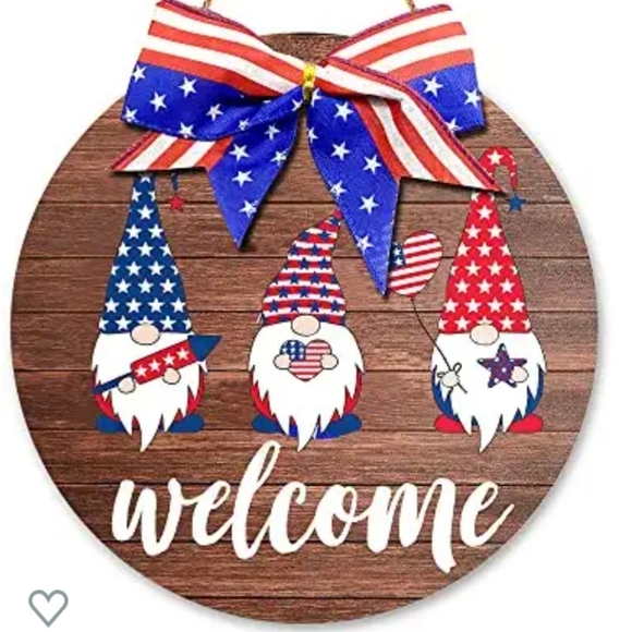 Other - New 12" Patriotic Gnome Welcome Sign